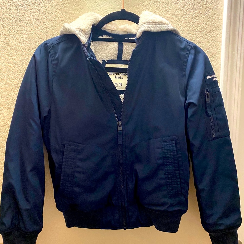 Abercrombie kids hooded rain coat